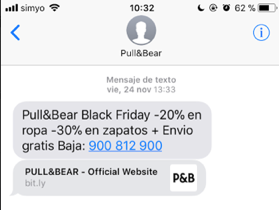 Ejemplos de mensajes enmascarados