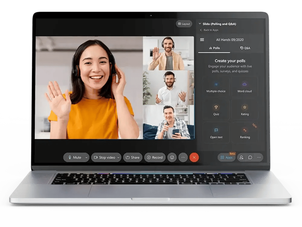Preview de videoconferencia usando  Cisco Webex.&nbsp;